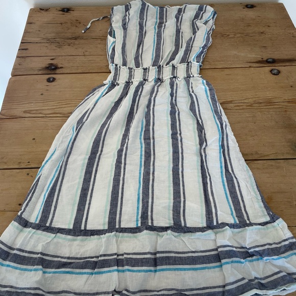 Rails Blue and Gray Striped Midi Dress - Picture 3 of 4